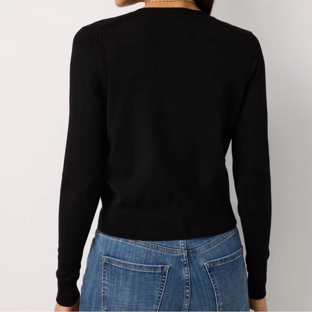 White House Black Market Crewneck Button Front Cardigan - NWT - Picture 3 of 5